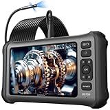 Câmera De Endoscópio IPS De 17-8 Cm Com Luz- Câmera De Inspeção De Boroscópio De Lente Tripla DEPSTECH 1080p Com Tela Dividida- Gravação De Som- Cabo De Câmera Digital IP67 De 5 Metros- Câmera De