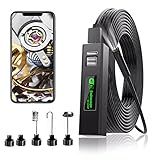 Câmera De Endoscópio Sem Fio 1200p HD USB Câmera De Inspeção De Boroscópio IP67 à Prova D água Com Luz LED Para IPhone Android IOS Windows Mac Tablet PC 1 5 M
