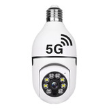 Camera De Segurança 5g Wi Fi Lampada Segurança Externa Hd