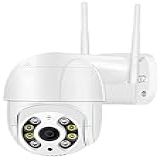 Câmera De Segurança Inteligente 2MP Full HD 1080p 360 IP WiFi Ethernet Detecção E Rastreamento De Movimento Humano Visão Noturna Colorida Sensor De Presença Gravação Em Nuvem Ou Local BRANCO 