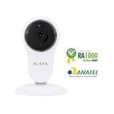 Câmera De Segurança Inteligente Wi Fi Fixa Full HD 1080p Elsys ESC WY3F Branca Compatível Com Alexa