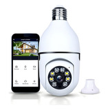 Câmera De Segurança Lâmpada Fergusom Ip Wifi Com App Yoosee Espiã Cor Branco
