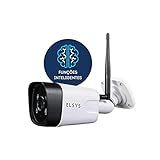 Câmera De Segurança Wi Fi Externa Compatível Com Alexa Full HD 1080p ESC WB3F Elsys Branca