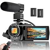 Câmera De Vídeo YouTube Vlogging Camera Recorder FHD 1080P 24 0MP 3 0 Polegadas Tela De Rotação De 270 Graus 16X Zoom Digital Filmadora Com Microfone Controle Remoto E 2 Baterias