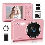 Câmera Digital Atualizada Câmera De Vídeo FHD 4K 44MP Com Foco Automático Com Zoom De 16X Cartão SD De 32 GB Câmera Digital Compacta Barata Para Adolescentes Meninos Meninas Crianças Câmera