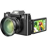Câmera Digital Câmera Compacta De 3 Polegadas E 48 MP Com Lente Grande Angular Câmera Vlogging FHD 4K Recarregável Com Zoom Digital De 16X Mini Câmera Fotográfica Com Cartão De 32 GB