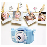 Camera Digital Infantil Azul Com Alça Cartao Memoria 8gb