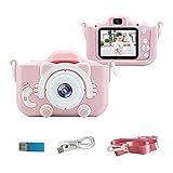 Câmera Digital Infantil Portátil 20MP 1080P HD Câmera De Vídeo Filmadora Câmera Selfie Recarregável Fofa Com Tela De 1 9 Polegadas E Cartão De Memória De 32GB Jogos De Suporte Fotografia