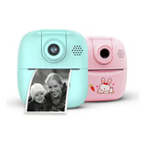 Câmera Digital Infantil Selfie Imprime Foto Grava Video Cor Câmera Azul