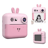 Câmera Digital Instantânea Impressão Infantil Hd Foto Vídeo Cor Rosa