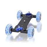 Câmera Dolly Wheel- Dolly Skater Carro 10 Kg Trilho De Carga Slider Mini Desktop Dolly Carro Portátil Mini Profissional Slider Carro Para Câmera DSLR Câmeras Mirrorless Telefones Celulares