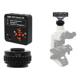 Câmera E Adaptador Para Microscópio 38mm Nikon E100 E200 