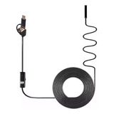 Câmera Endoscópio 5 Metros 6 Leds 7mm Usb Prova D Água Sonda