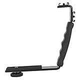 Câmera Flash L Suporte Duplo Sapatos Quentes Titular Montagem Adaptador Dv Microfone Led Luz Para Amantes Da Fotografia