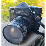 Câmera Fotografica Asahi Pentax 6x7 Lente Macro 67 1 4 135mm