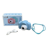 Câmera Fotográfica E Vídeo Digital Infantil Mini Criança Foto Importway Bw169 Cor Azul