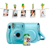 Câmera Fotográfica Instax Mini Azul filme
