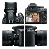 Camera Fotográfica Nikon D5200 lente Af s Dx 18 55mm tripé