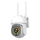 Câmera Hd Wifi 360graus Inteligente Para Casa À Prova D água Cor Branco