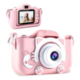 Câmera Infantil Criança Digital Fotográfica Fotografa Filma Cor Rosa claro