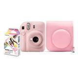 Câmera Instantânea Fujifilm Instax Kit Instax Mini 12 10 Films Bolsa Rosa