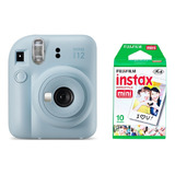 Câmera Instantânea Fujifilm Instax Kit Mini 12 10 Fotos Pastel Blue
