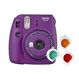 Câmera Instantânea Fujifilm Instax Mini 9 Com 3 Filtros Coloridos  Roxo Açaí
