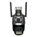 Camera Jgl P11 Wifi Segurança 6 Mp 4k Lente Dupla Zoom Vigilância Cor Preto