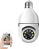 Câmera Lâmpada 2022 Câmera Espiã De Segurança WiFi 1080P Câmera De Base E27 Com Visão Noturna Infravermelha Intercomunicador Câmera Vigilância Com Função De Rastreamento Automático Bella Net