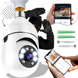 Câmera Lâmpada 360 Segurança Visão Noturna Hd Ip Wifi Leds