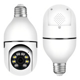 Camera Lampada Inteligente Panoramica Yoosee Wifi Espiã Led