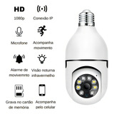 Camera Lampada Panoramica Ip Yoosee Com Sensor De Movimento 355 Cor Branco
