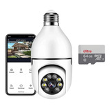 Camera Lampade Inteligente Wifi Com Cartão Sd 64gb