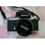 Câmera Nikon F2 Lente 135 3 5 4 Filmes 35mm Preto E Branco