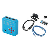 Câmera Para Microscópio Trinocular 48mp V8 2k 1080p Hdmi Cor Azul 110v 220v