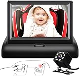 Câmera Retrovisor De Bebê Para Carro Com Monitor LCD HD De 4 3 Polegadas Para Painel Instalação Fácil E Estável Babá Eletrônica Para Carro Cuide Do Seu Bebê Com Segurança