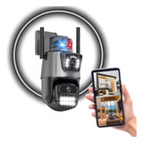 Camera Segurança Externa Lente Dupla Rastreamento Zoom 4k Hd