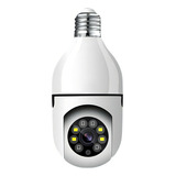 Câmera Segurança Lâmpada Wifi1080 Espia Cor Branco Smart Cam