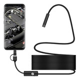 Câmera Sonda Inspeção Endoscópio 6 Led Lente 5mm Android Pc