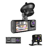 Câmera Veicular Automotiva Carro Hd 1080p Dashcam 3 Lentes