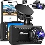 Câmera Veicular Frontal E Traseira 4K 1080P Câmera Veicular Para Carros Câmera Veicular Full HD Com Controle De Aplicativo Câmera De Painel IPS De 3 94 Polegadas Com Cartão SD De 32 GB Sensor G 