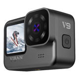 Câmera Viran V9 Sport 4k 20mp Controle Prova D agua Capacete Cor Preto