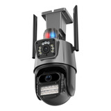 Câmera Wi fi 4k 8mp Tela Dupla Visão Noturna Luz De Polícia