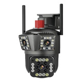 Câmera Wi fi Tripla 8x Zoom Digital 12mp 3 Lentes 128gb Cor Preto