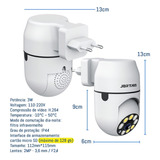 Câmera Wifi Interna Mini Tomada Full Hd Ir 360 Jortan Jt 8178hj Visão Noturna
