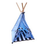 Caminha Cabana Pet Toca Oca Tenda Cama Cachorro Cão M Azul