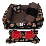 Caminha Cama Pet Cachorro Tam G Com Edredom Dupla Face