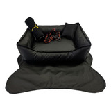 Caminha Casinha Gato Cachorro Kit 4 Peças Grande Cor Preto