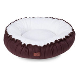 caminha pelucia redonda cachorros gatos 50x50