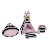 Caminha P Kit Pet Colchão Cabana Oca Toca Cachorro Gato Rosa